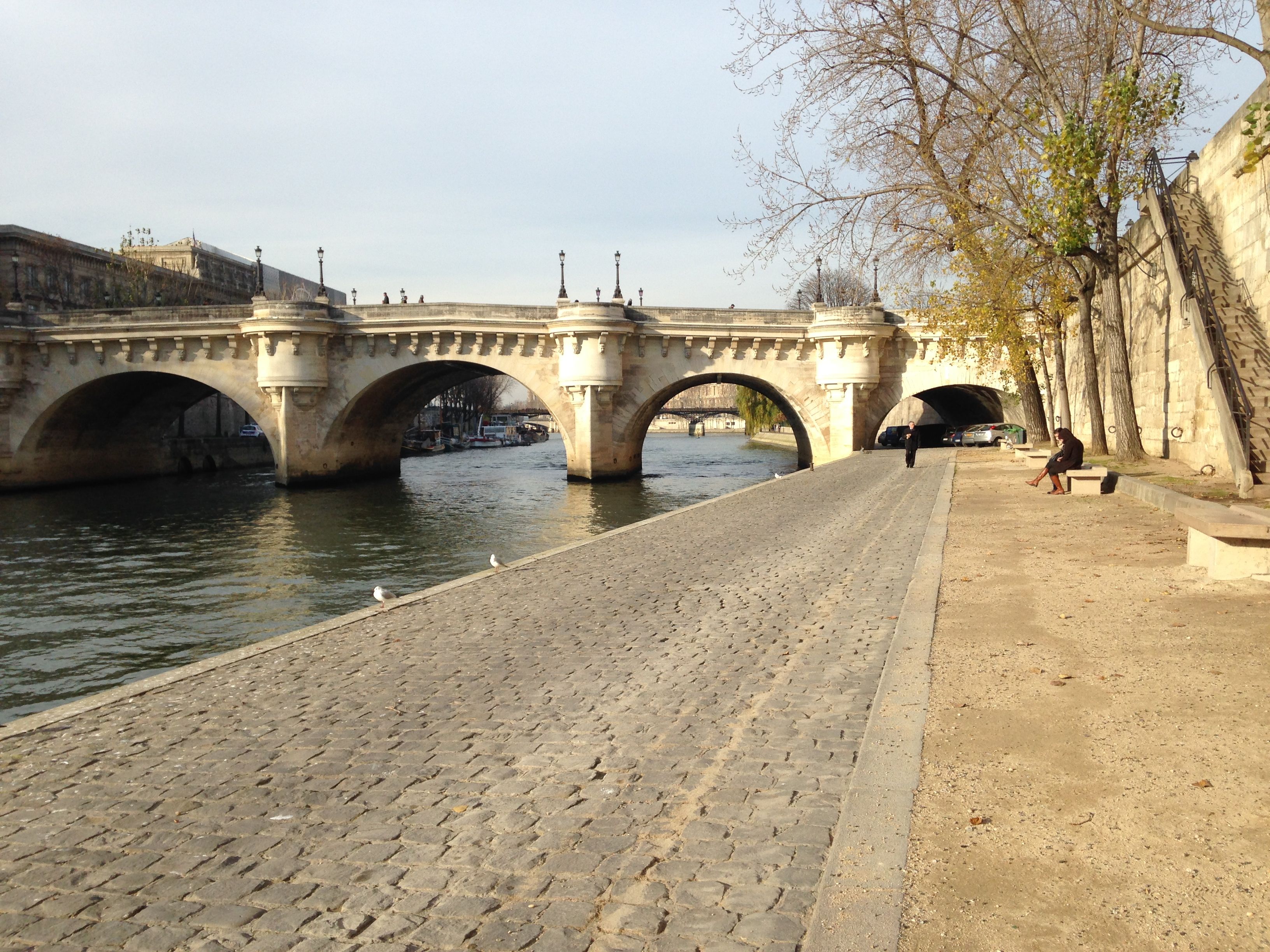 scenic walk by the bridge La Pont Neuf